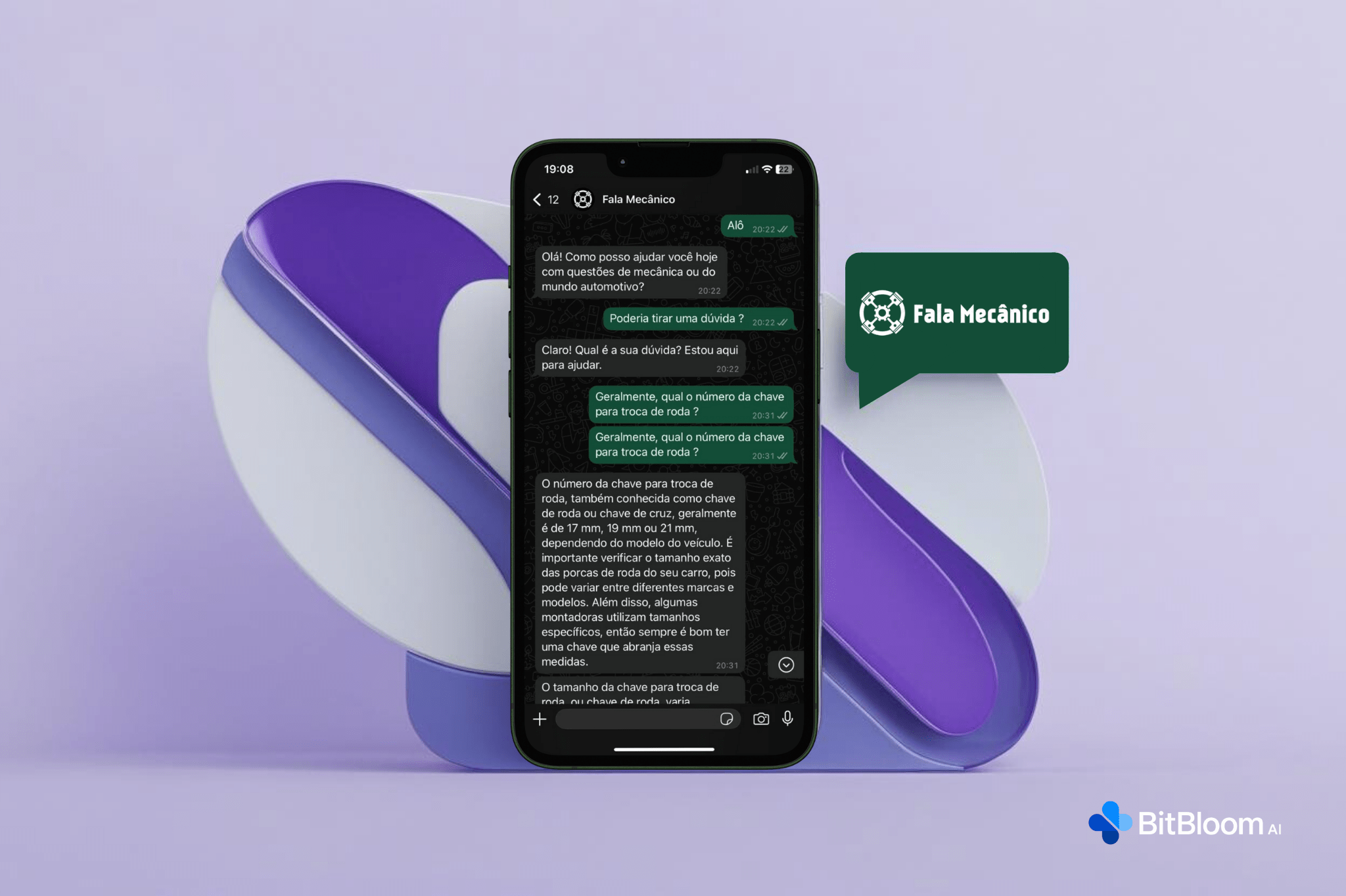 Fala Mecânico chatbot produto